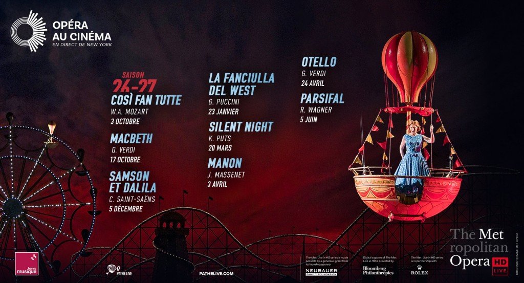 actualité LE METROPOLITAN OPERA EN DIRECT DE NEW YORK  SAISON 2026-2027